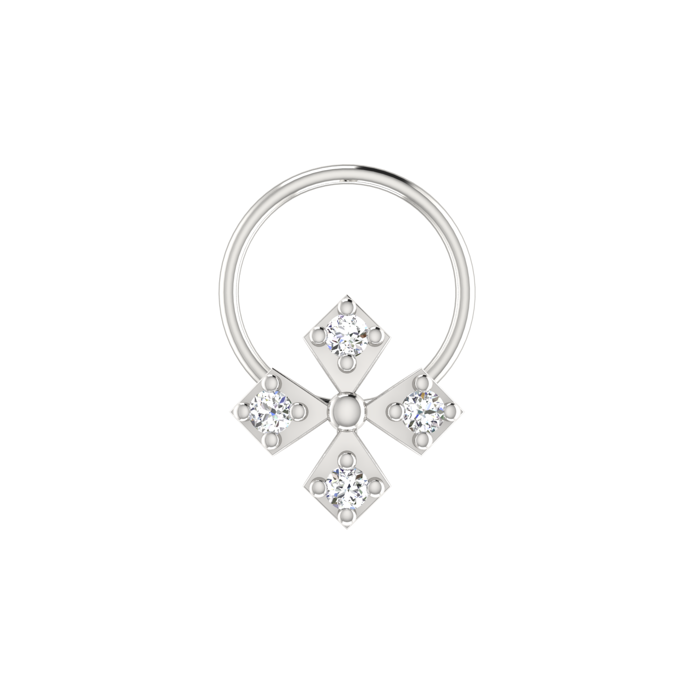 0.05 Carat Natural Diamond Nose Pin - HI Color, VS-SI Clarity.